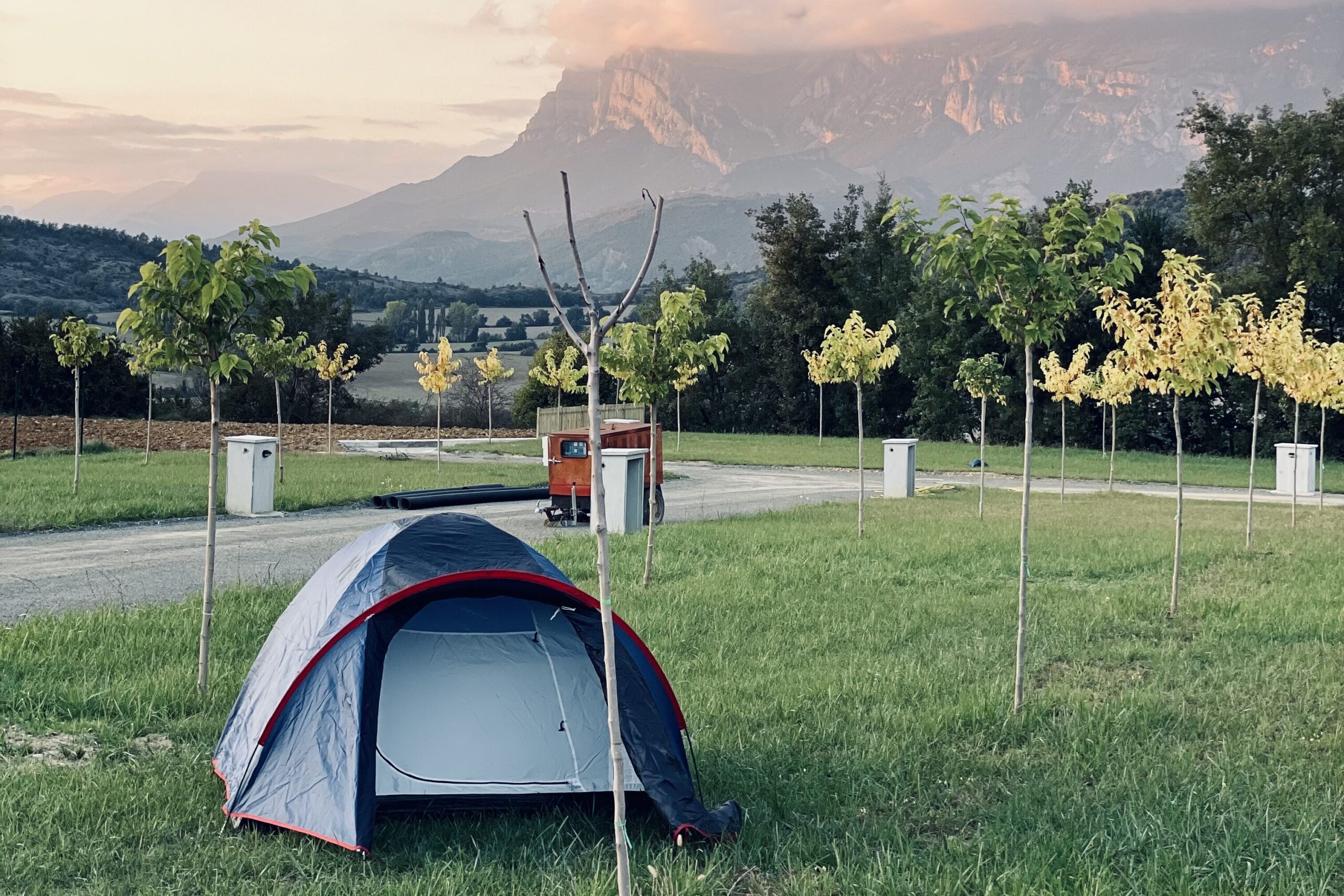 Camping vista montaña